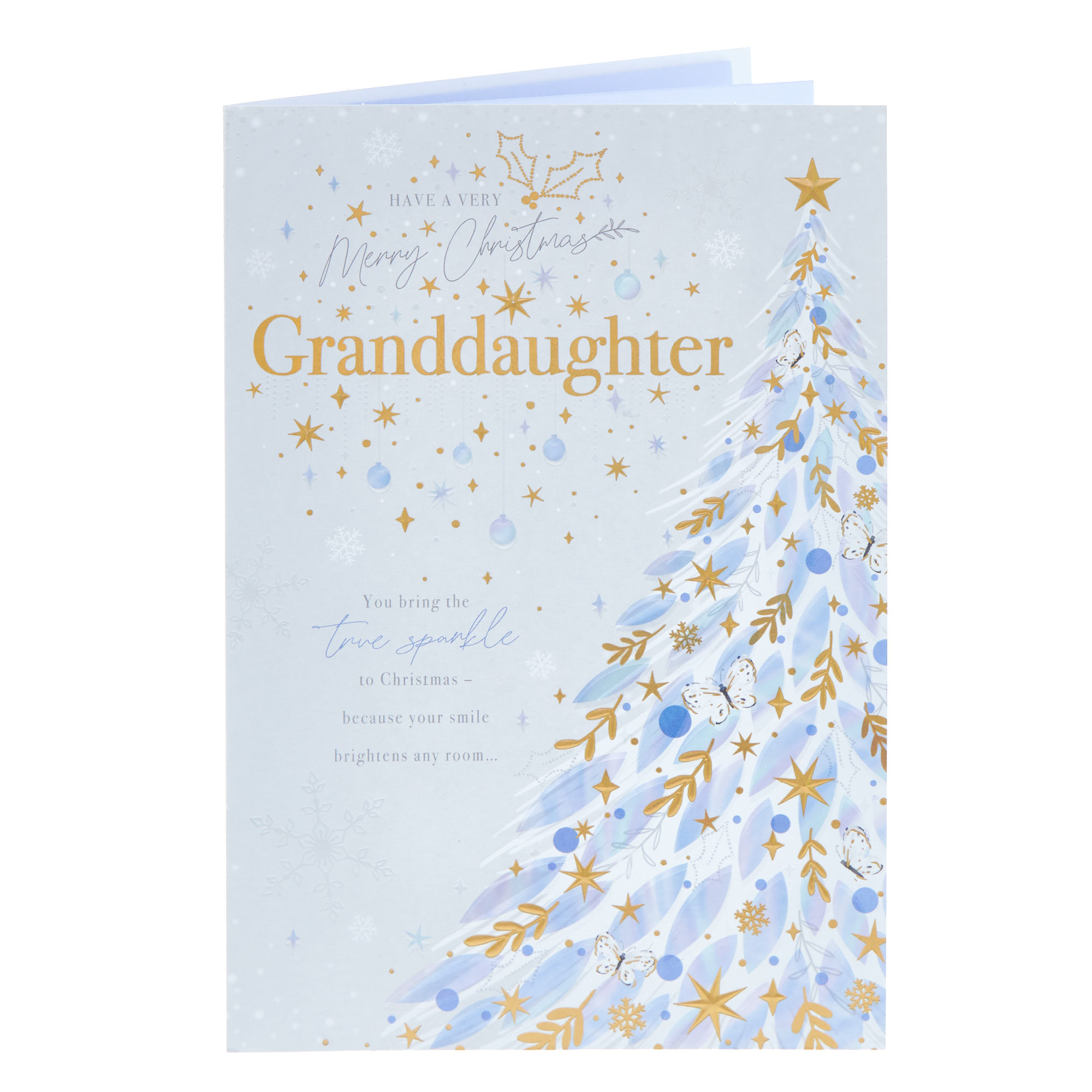 Granddaughter Modern Tree Christmas Card