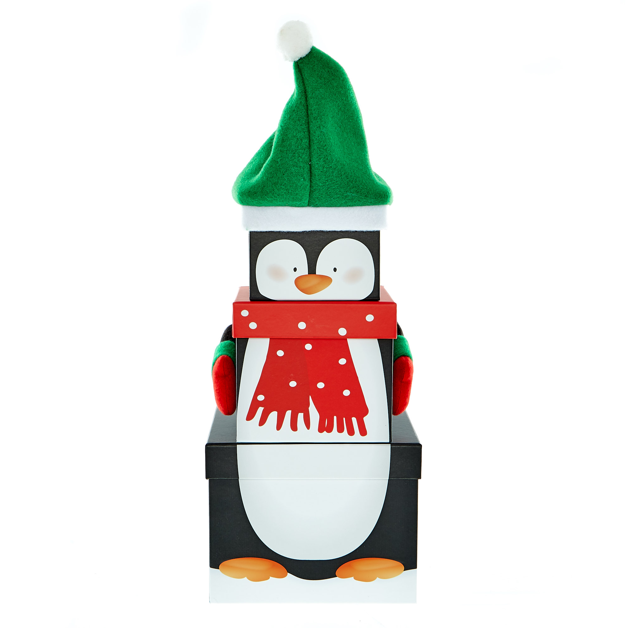 Plush Penguin Gift Boxes - Set Of 3 