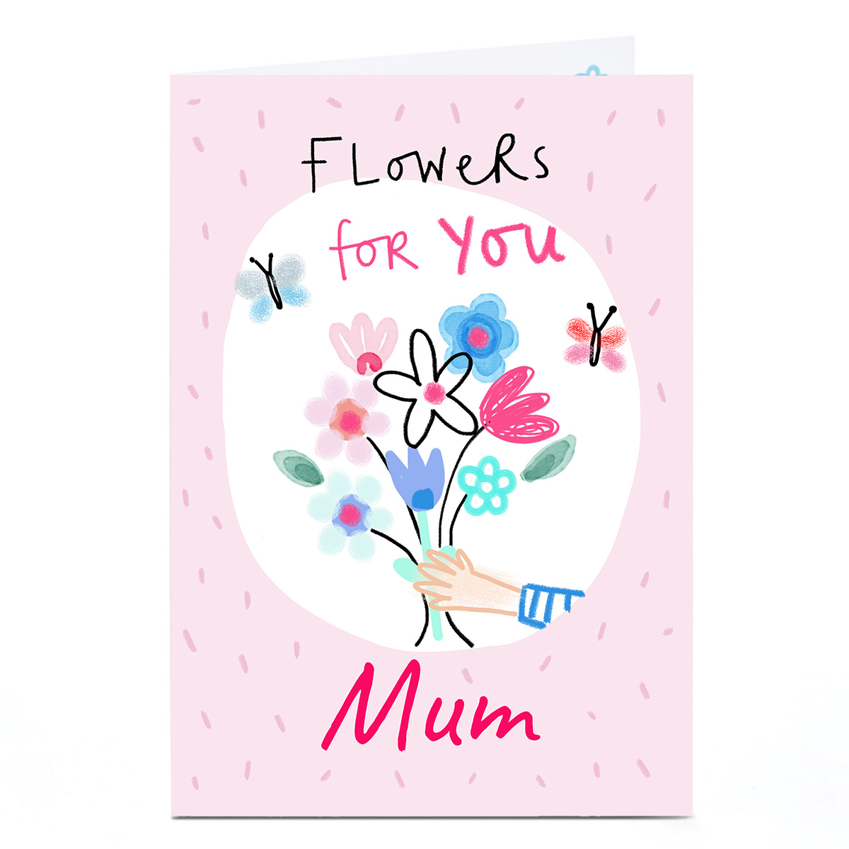 Personalised Lindsay Loves To Draw Card - Flowers For You