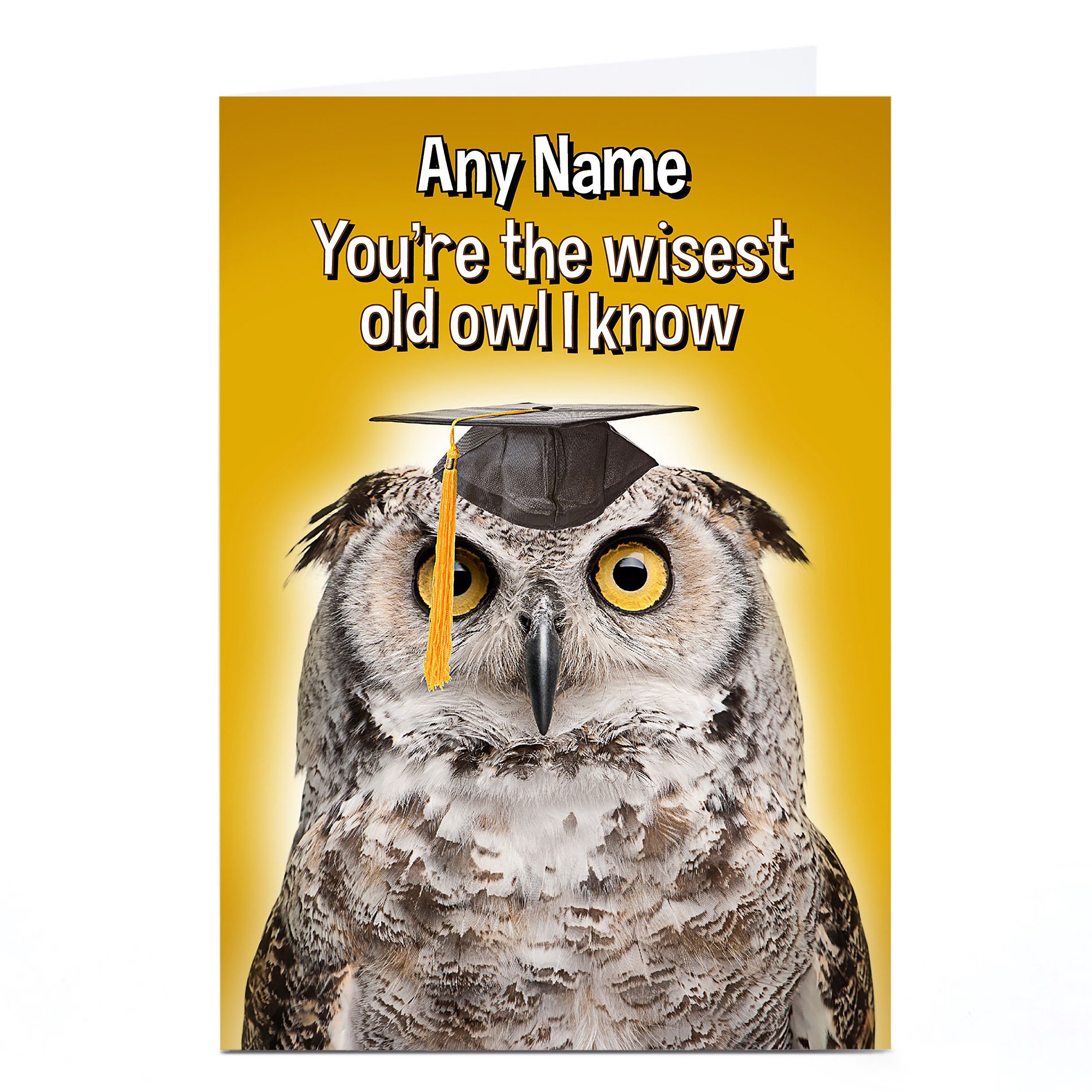 Personalised Graduation Card - Wisest Old Owl