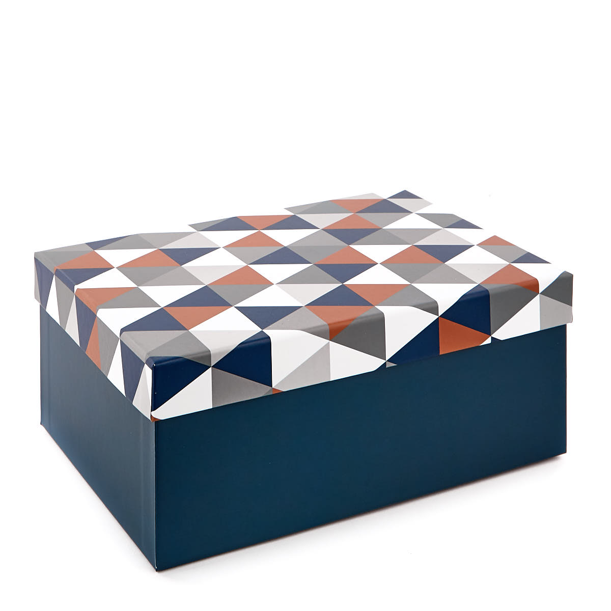 Luxury Gift Box Set Of Four - Blue Geometric