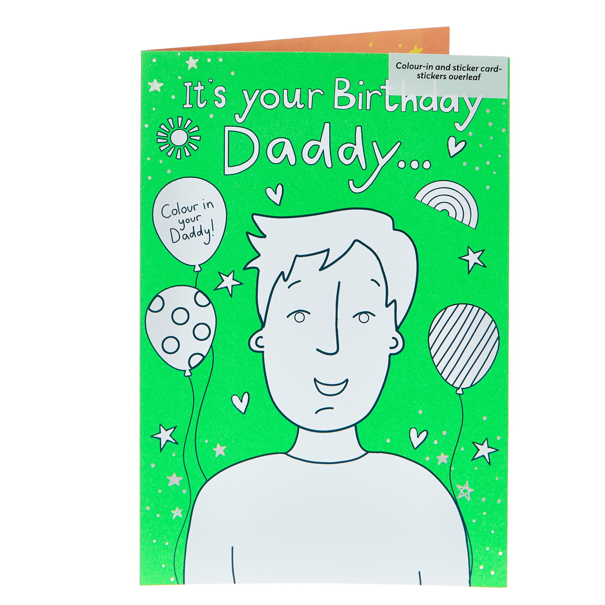 Daddy Colour-In & Sticker Birthday Card