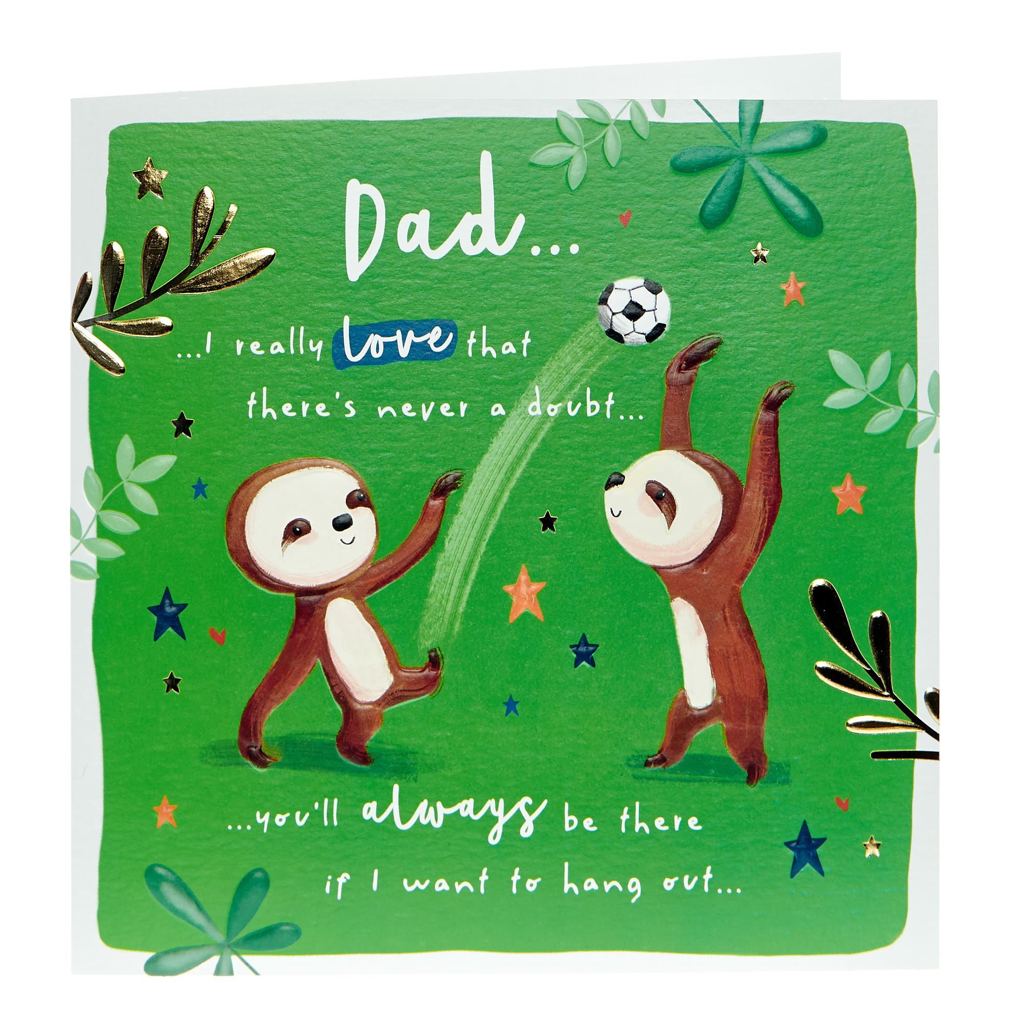 Dad Sloths Hanging Out Birthday Card