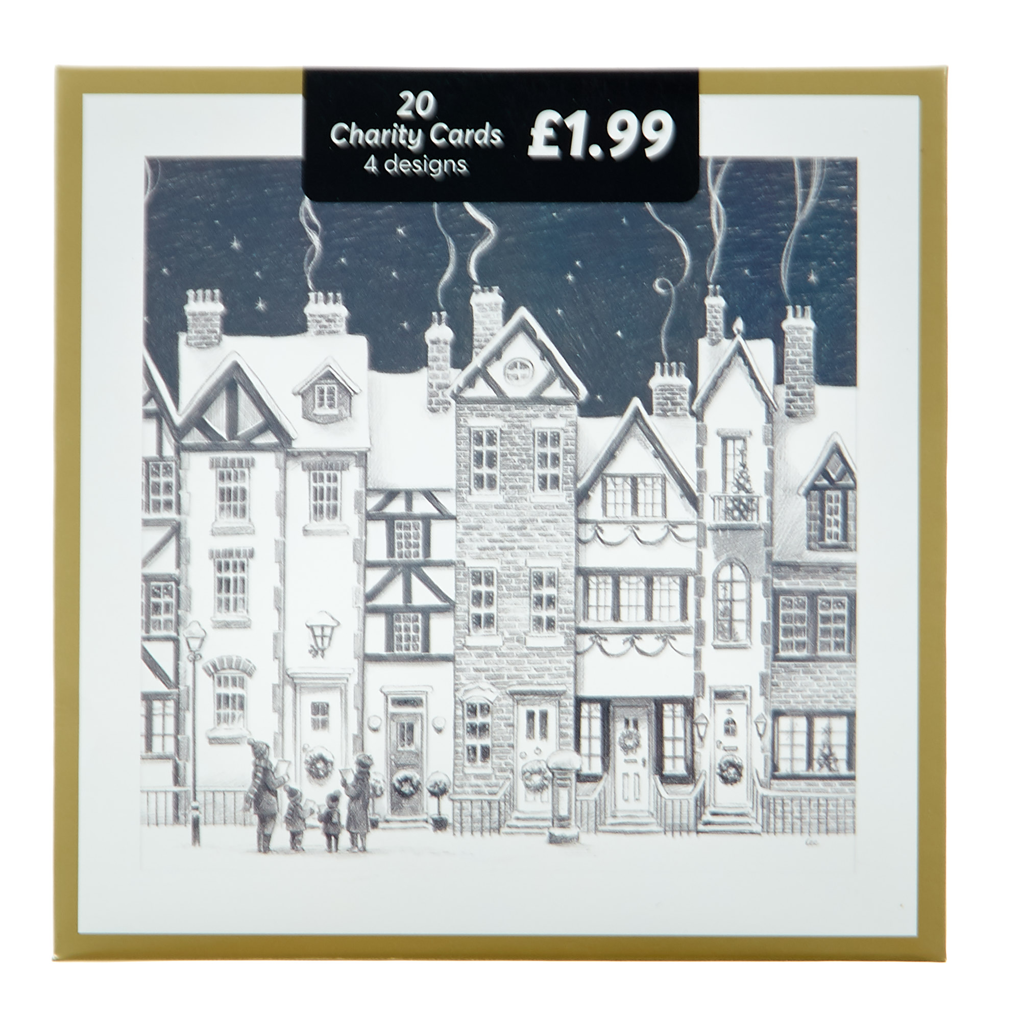 20 Artistic Charity Christmas Cards - 4 Designs 