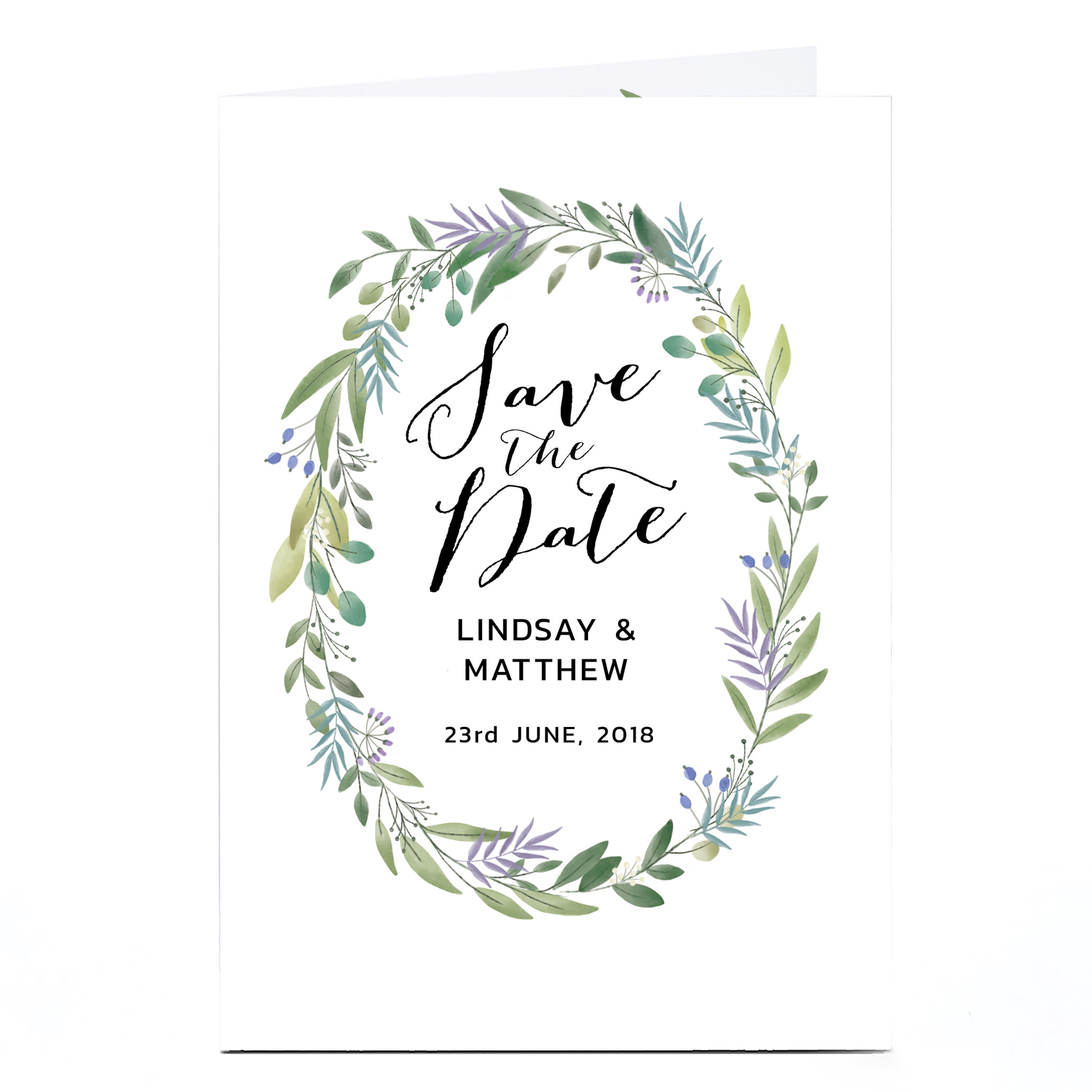 Personalised Save-The-Date Card - Modern Botanical
