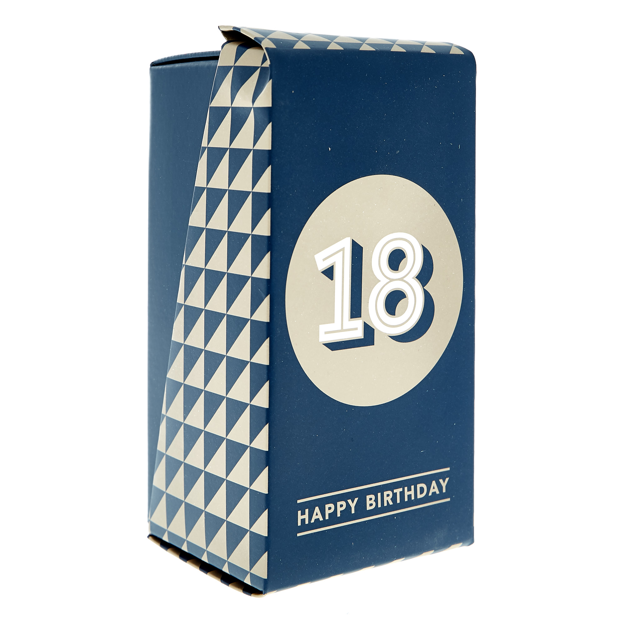 18th Birthday Pint Glass In A Box - Blue & Gold 