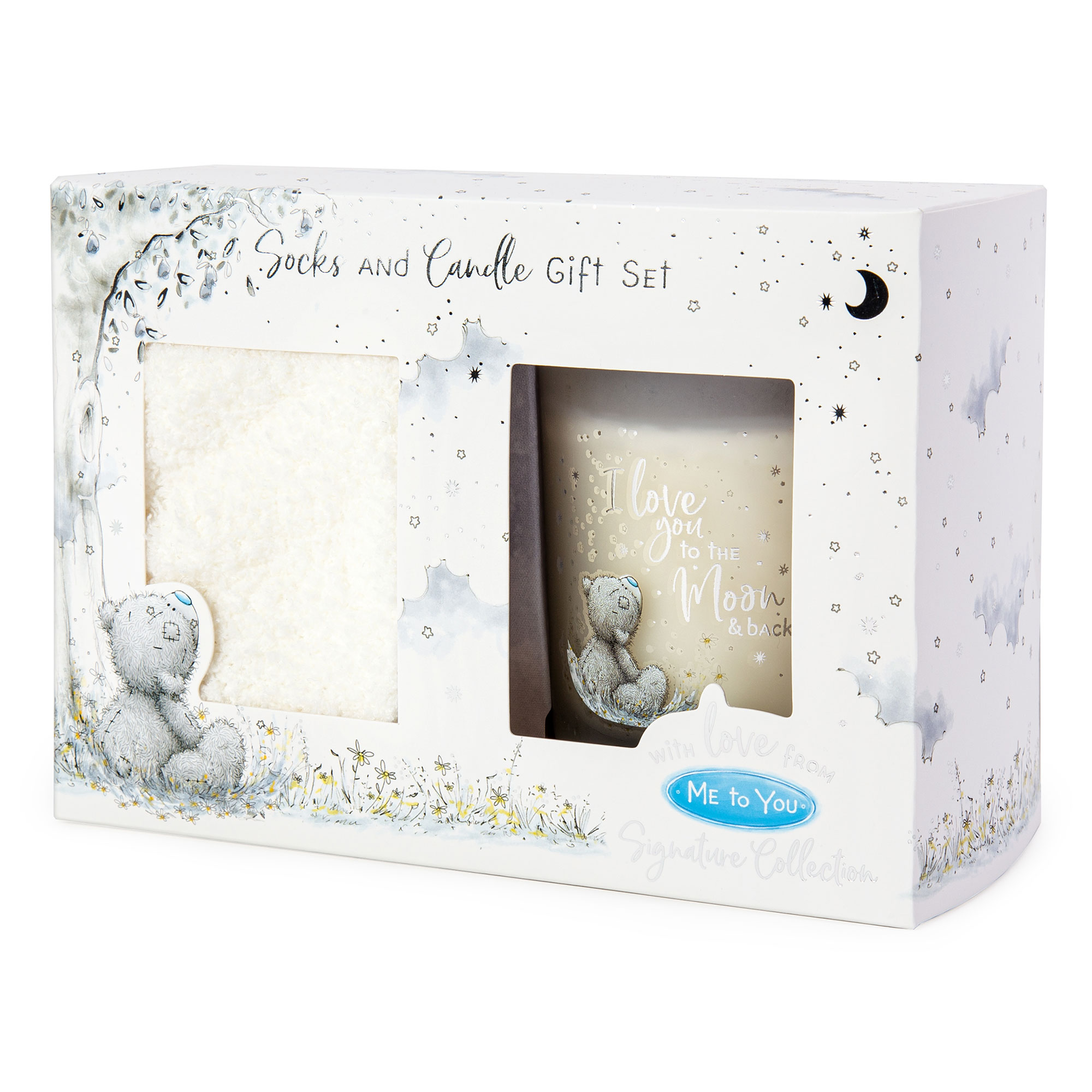 Me to You Tatty Teddy Moon & Back' Socks & Candle Gift Set