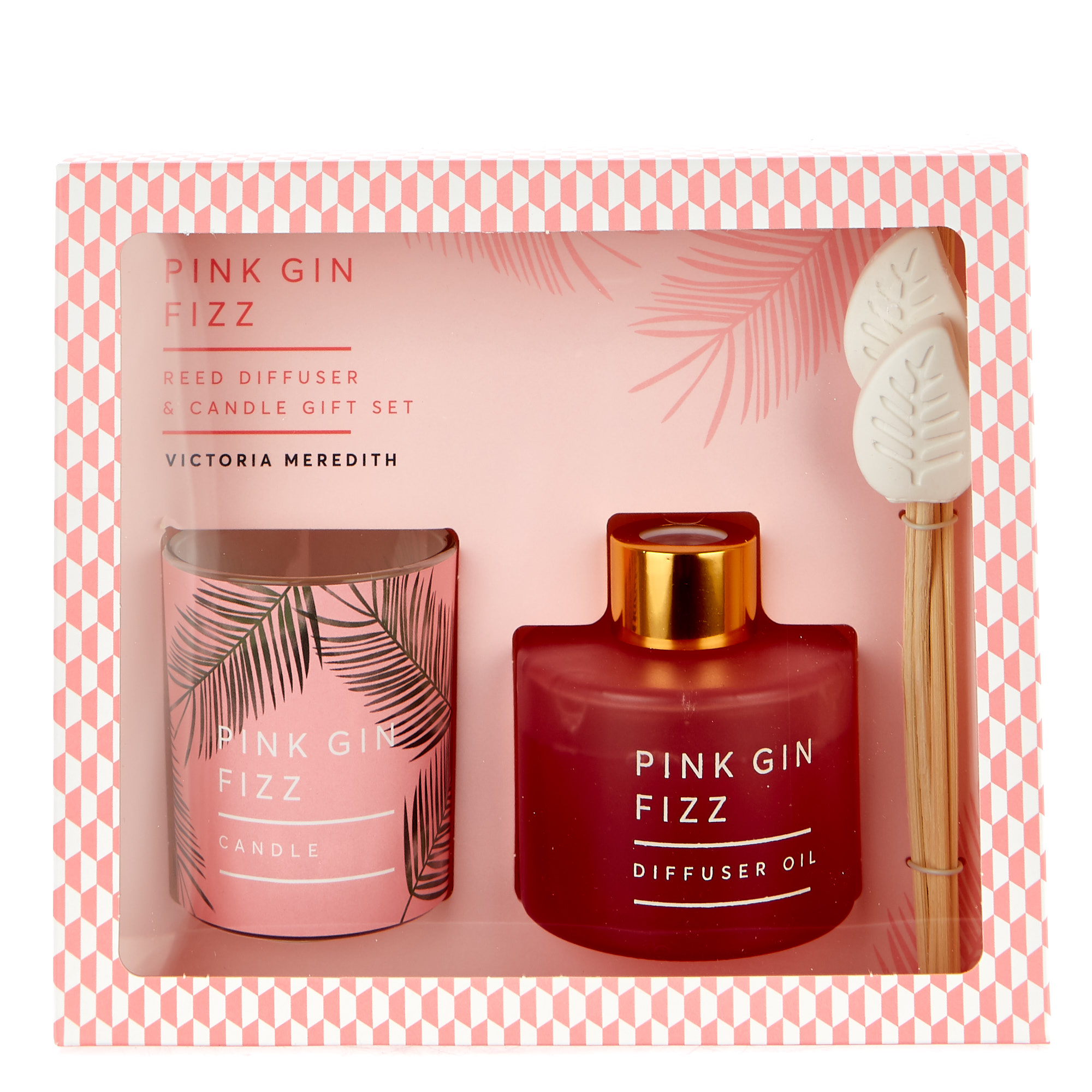 Victoria Meredith Pink Gin Fizz Candle & Diffuser Gift Set