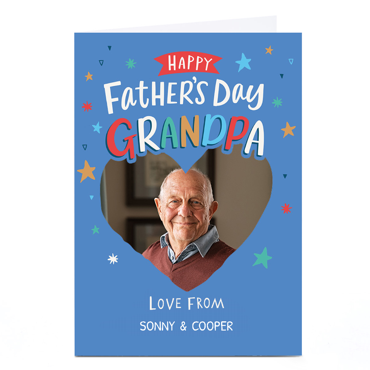 Photo Ebony Newton Father's Day Card - Happy Father's Day Grandpa