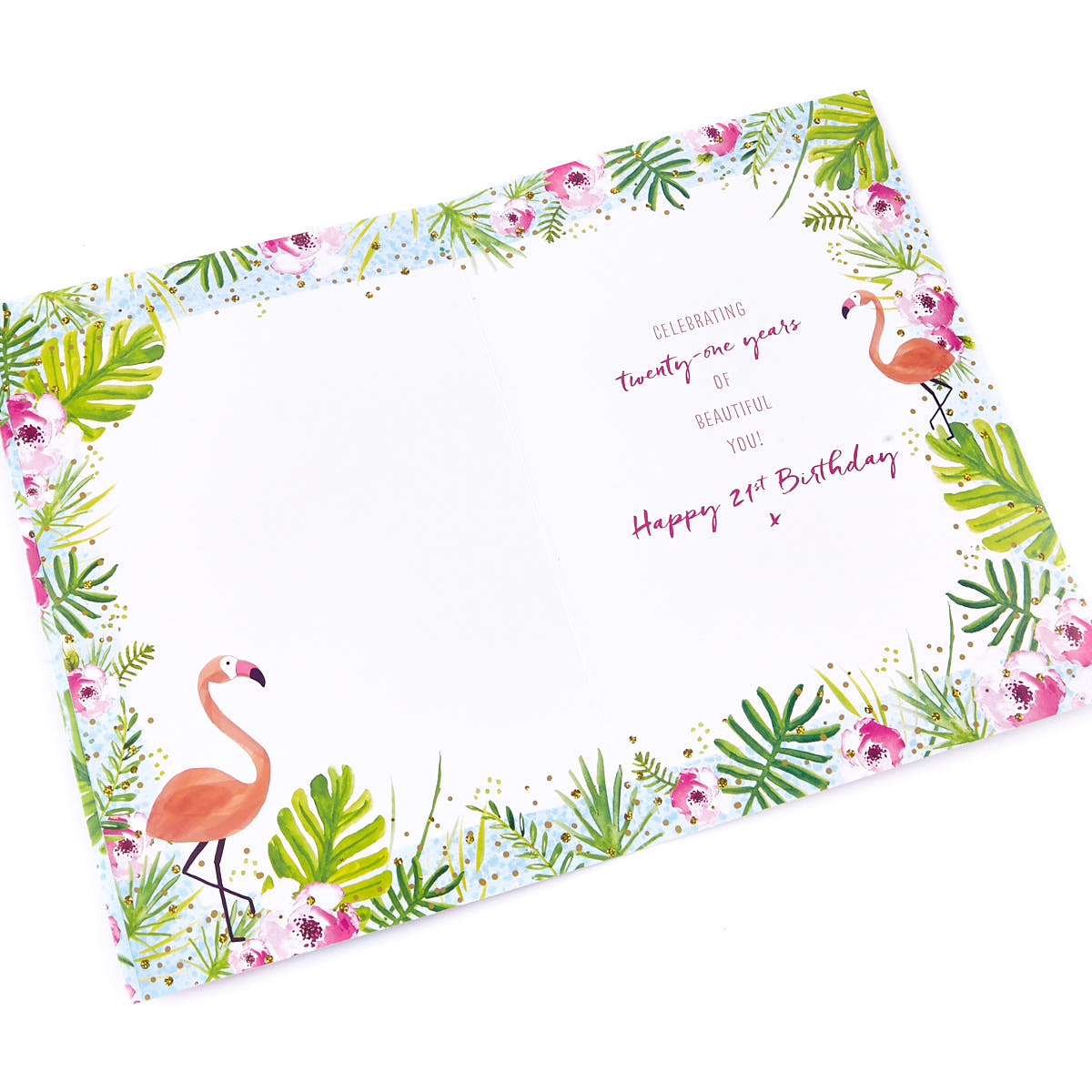 Signature Collection Birthday Card - 21st Flamingos