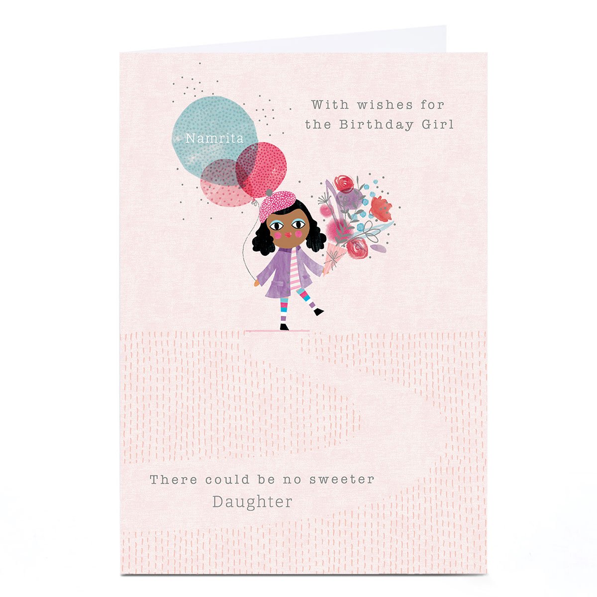 Personalised Birthday Card - There Could Be No Sweeter, Daughter