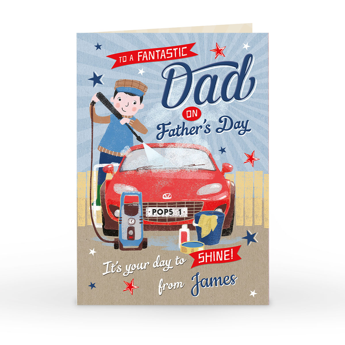 Personalised Father's Day Card - Your Day To Shine
