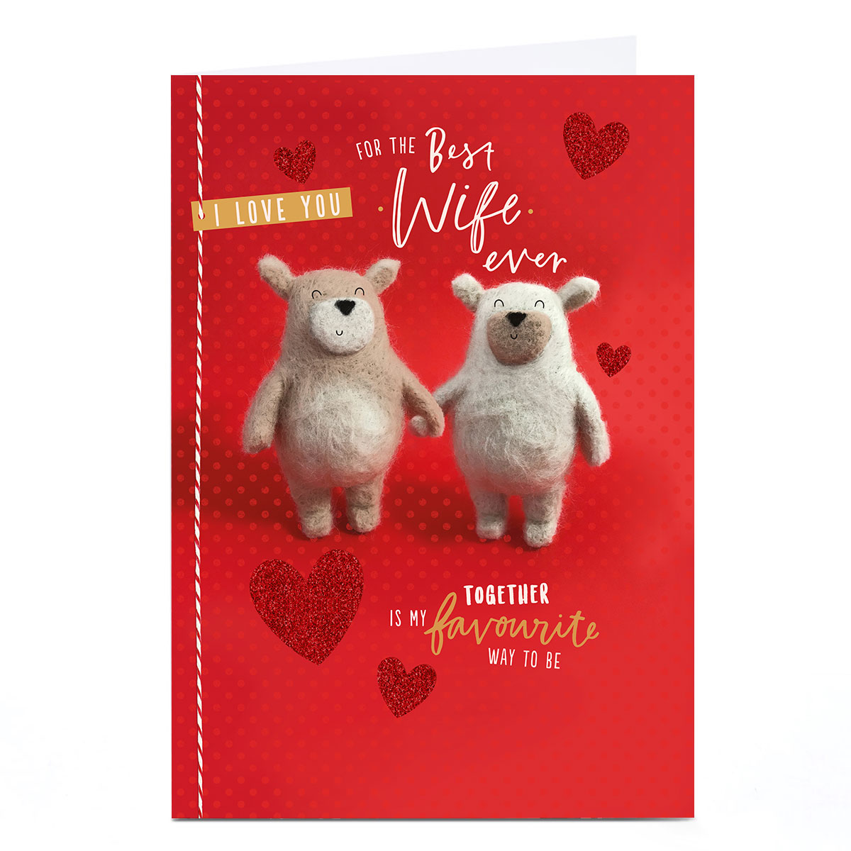 Personalised Valentine's Day Card - Best Wife Ever Bears