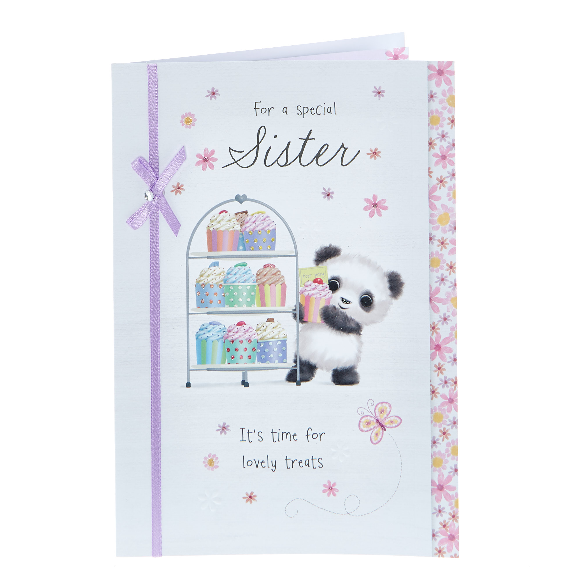 Birthday Card - Special Sister, Panda 