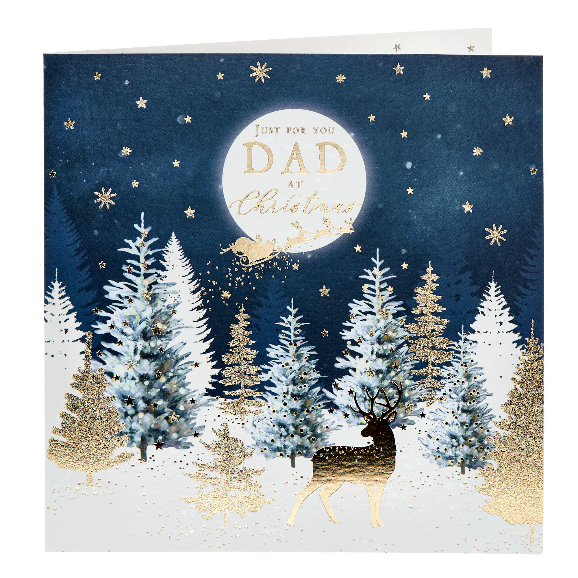 Platinum Dad Trees & Deer Christmas Card