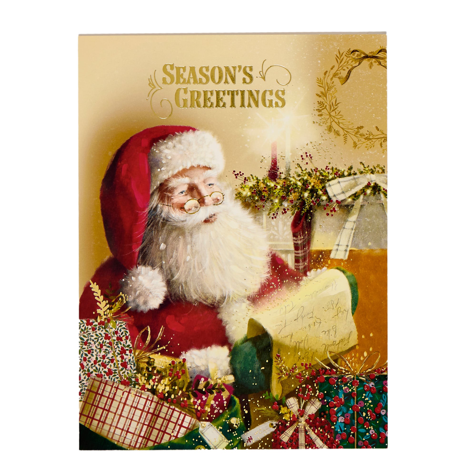 10 Deluxe Heritage Santa Charity Christmas Cards - 2 Designs