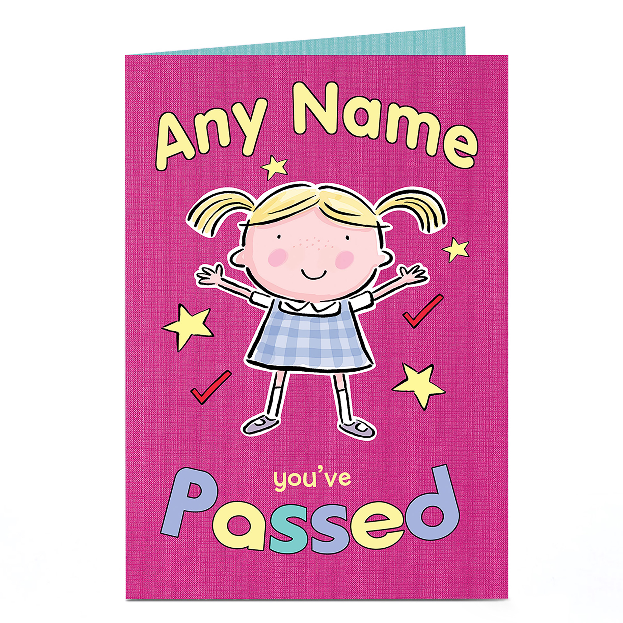 Personalised Card - You've Passed, Schoolgirl