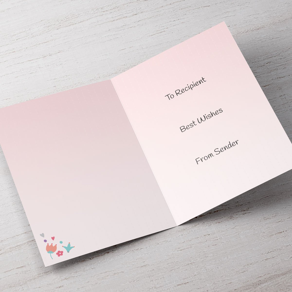 Personalised Wedding Card - On Your Wedding Day, Floral pink