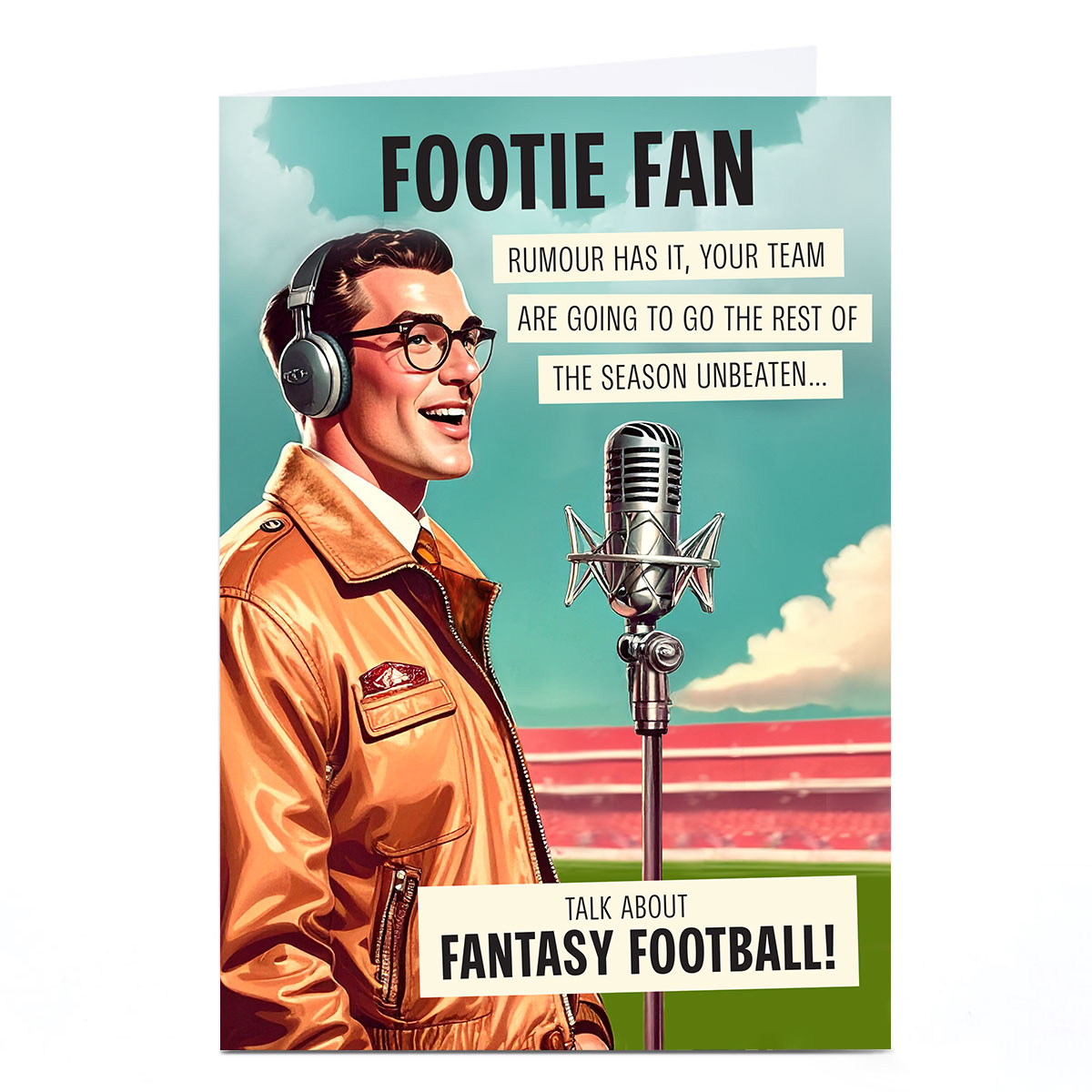 Birthday Card - Talk About Fantasy Football