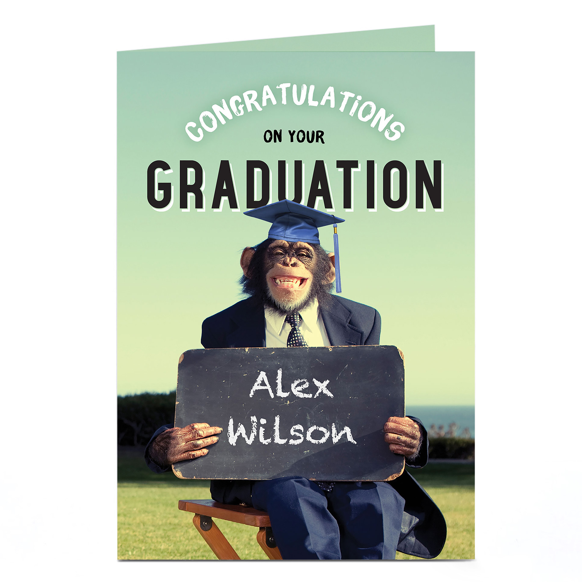 Personalised Graduation Card - Chimp
