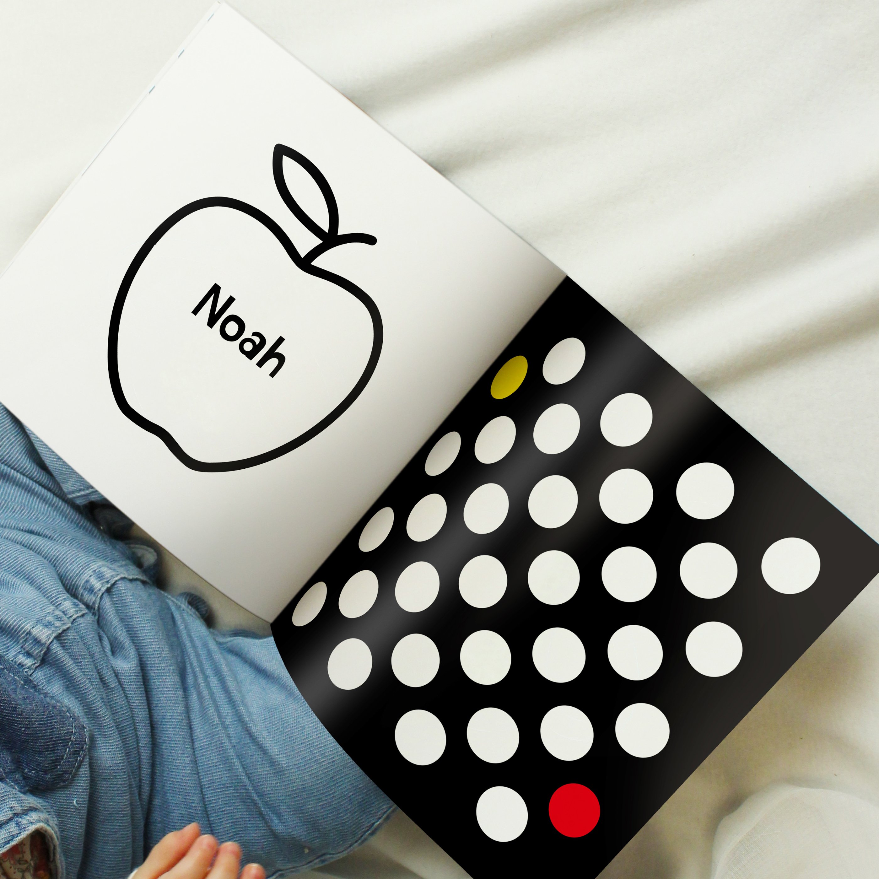 Personalised High Contrast Black & White Sensory Baby Book