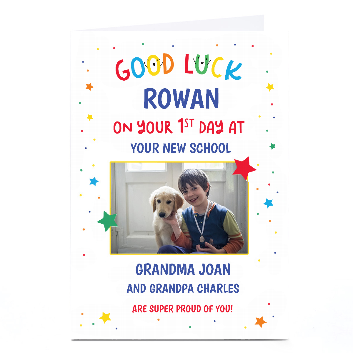 Photo Good Luck Card - Good Luck on Your 1st Day