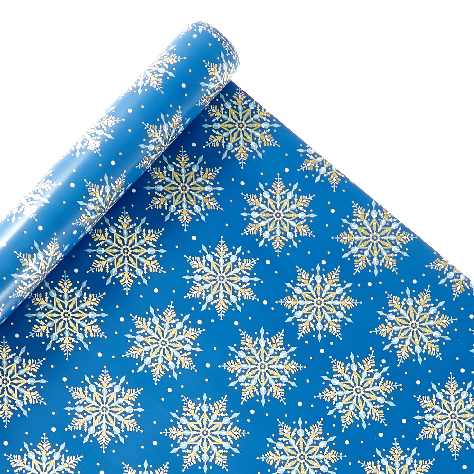 Blue Snowflakes Christmas Wrapping Paper - 4 Rolls