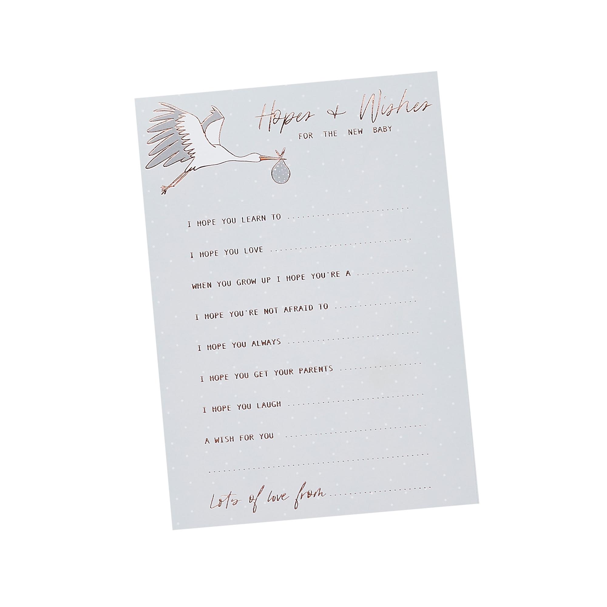 New Baby Hopes & Wishes Cards - Pack of 10