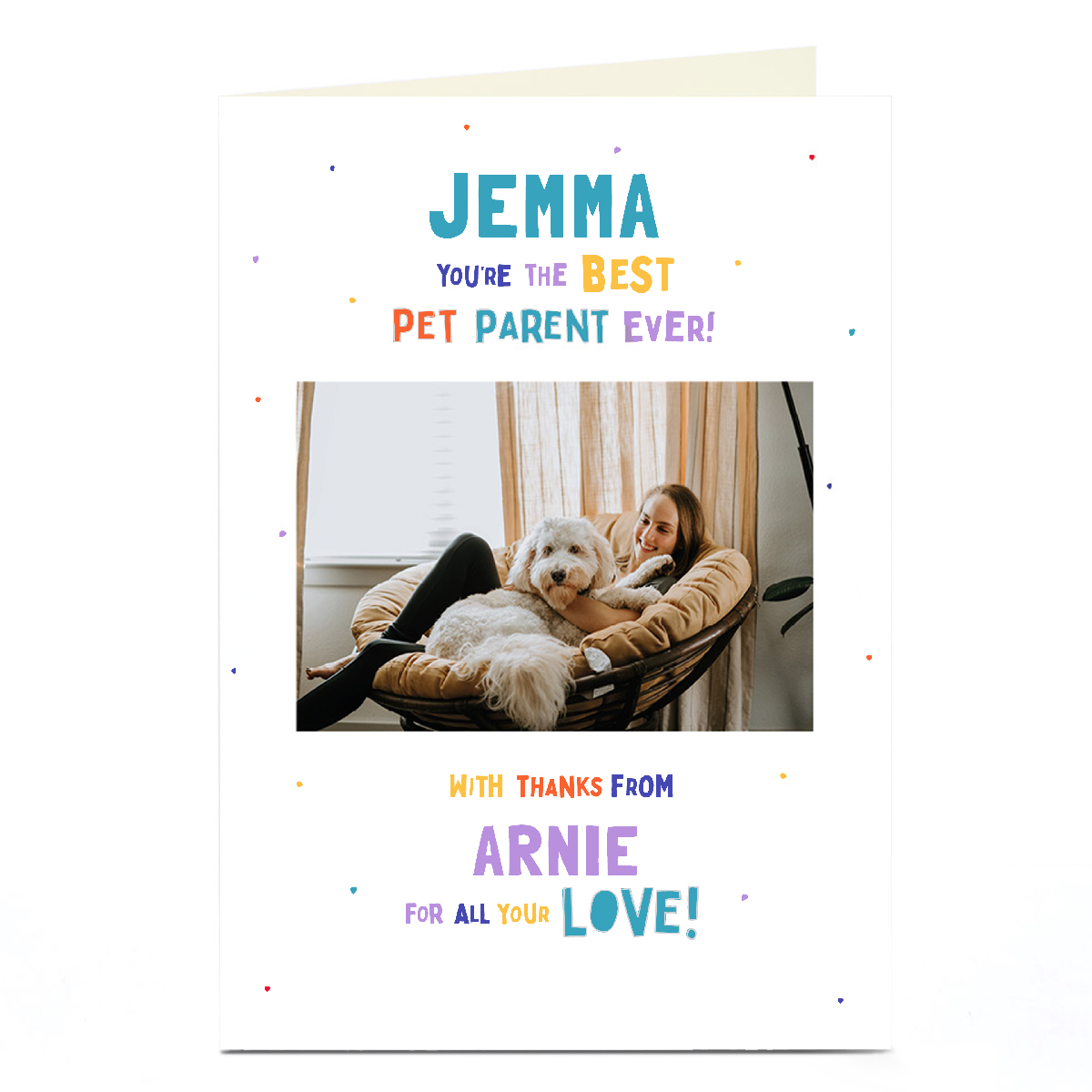 Personalised Pet Day Photo Card - Best Parent Ever!