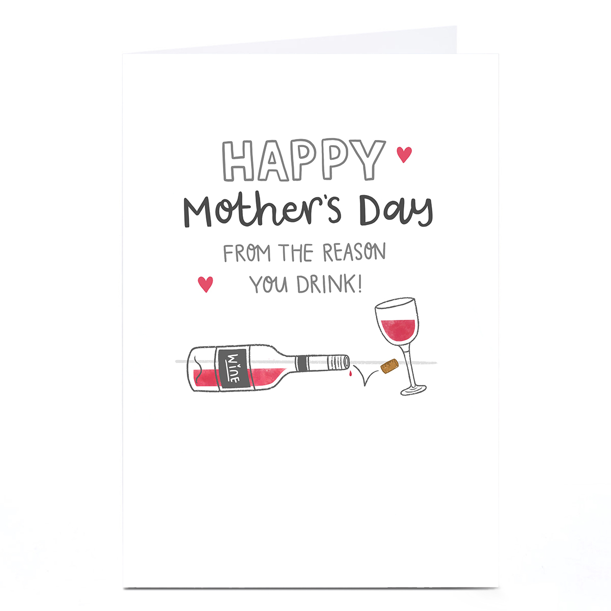 Personalised Blue Kiwi Mother's Day Card - The Reason You Drink