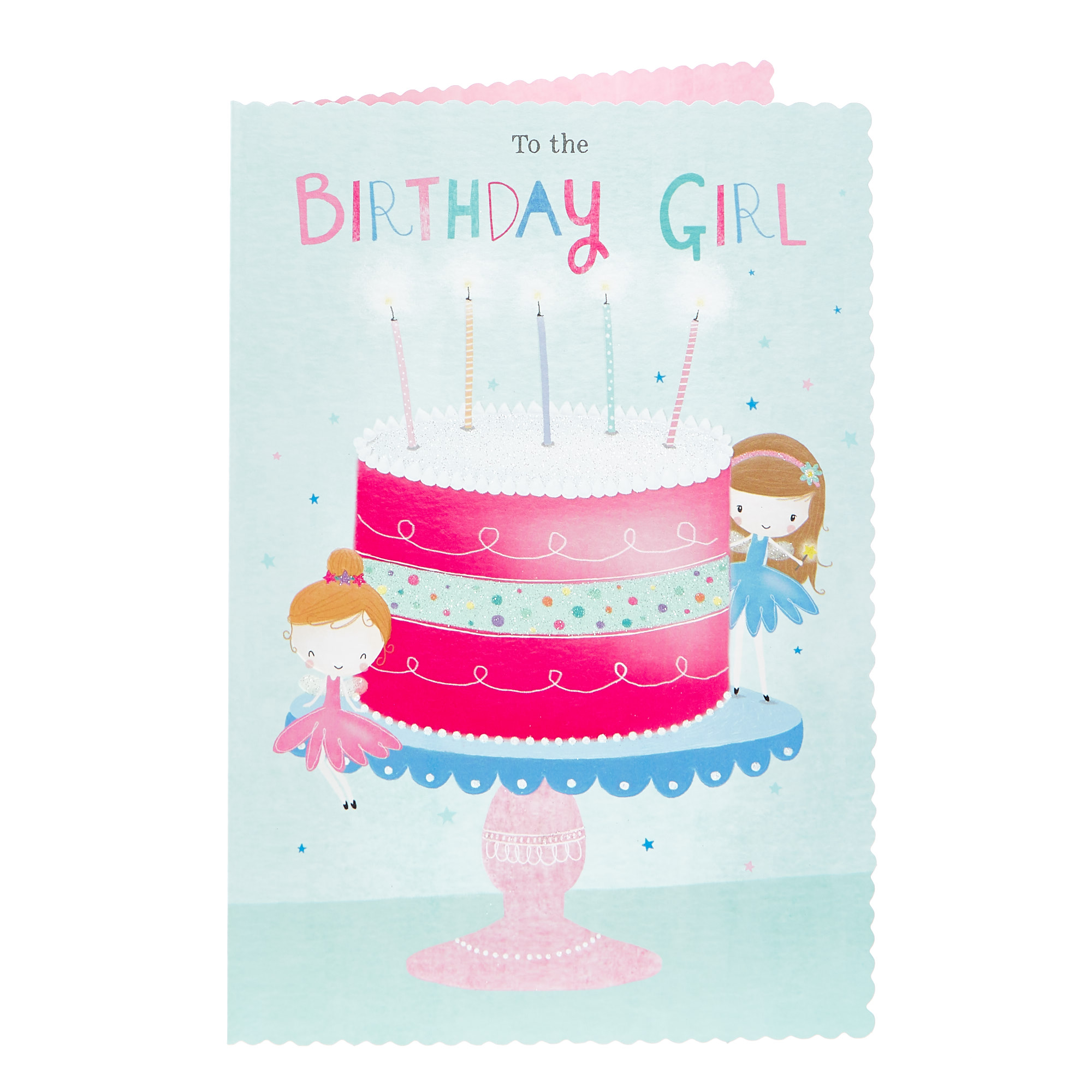 Birthday Card - Birthday Girl, Cake