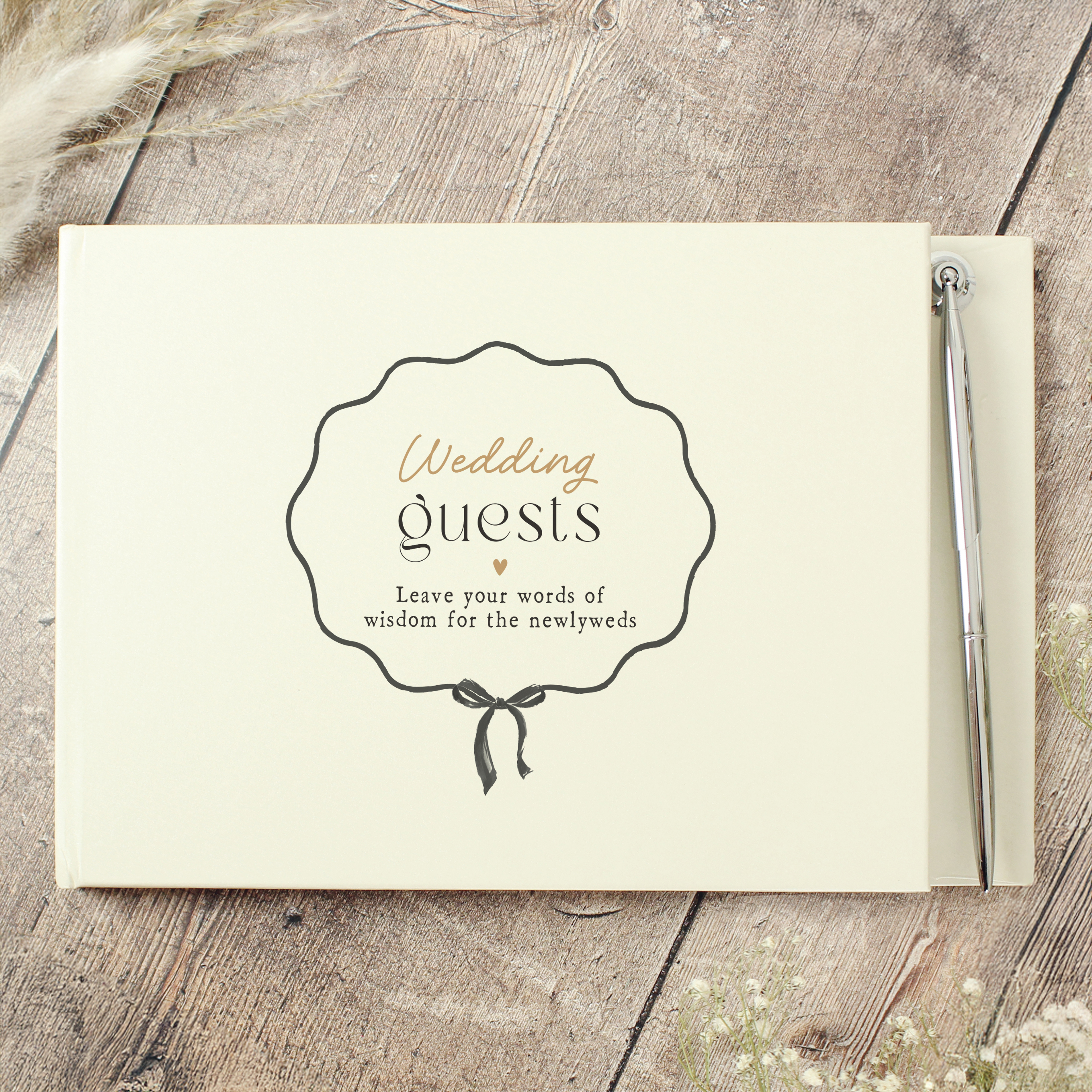 Personalised Wedding Guest Book & Pen