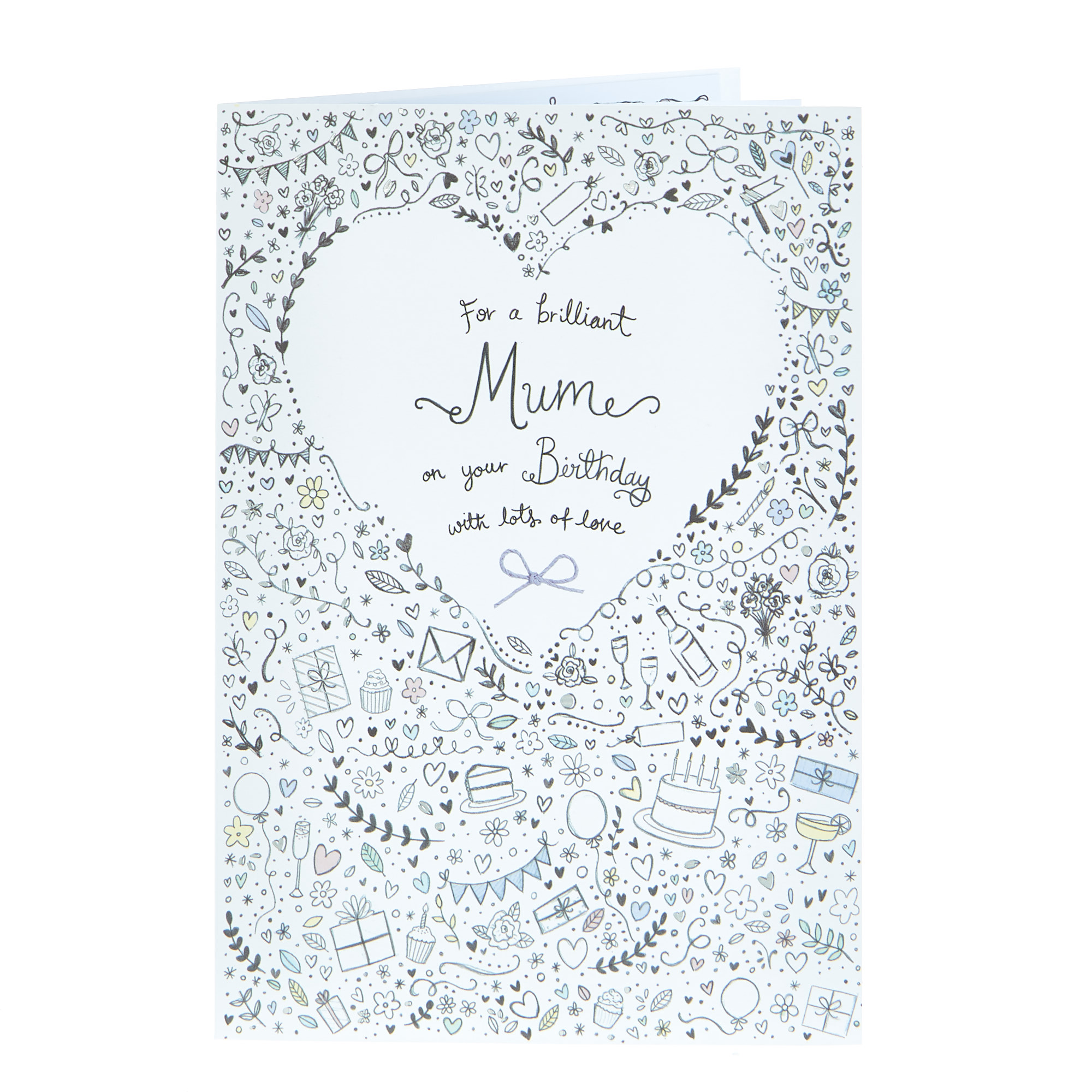Birthday Card - Brilliant Mum With Lots Of Love