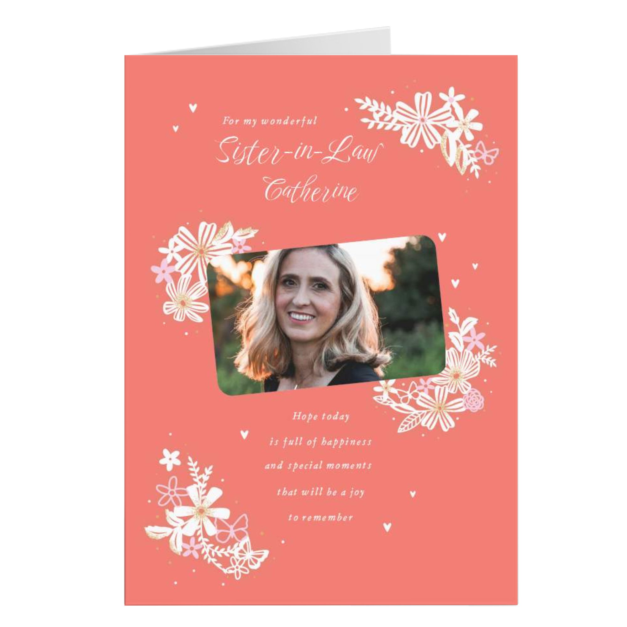 Personalised Birthday Card - For my wonderful Sister-in-Law
