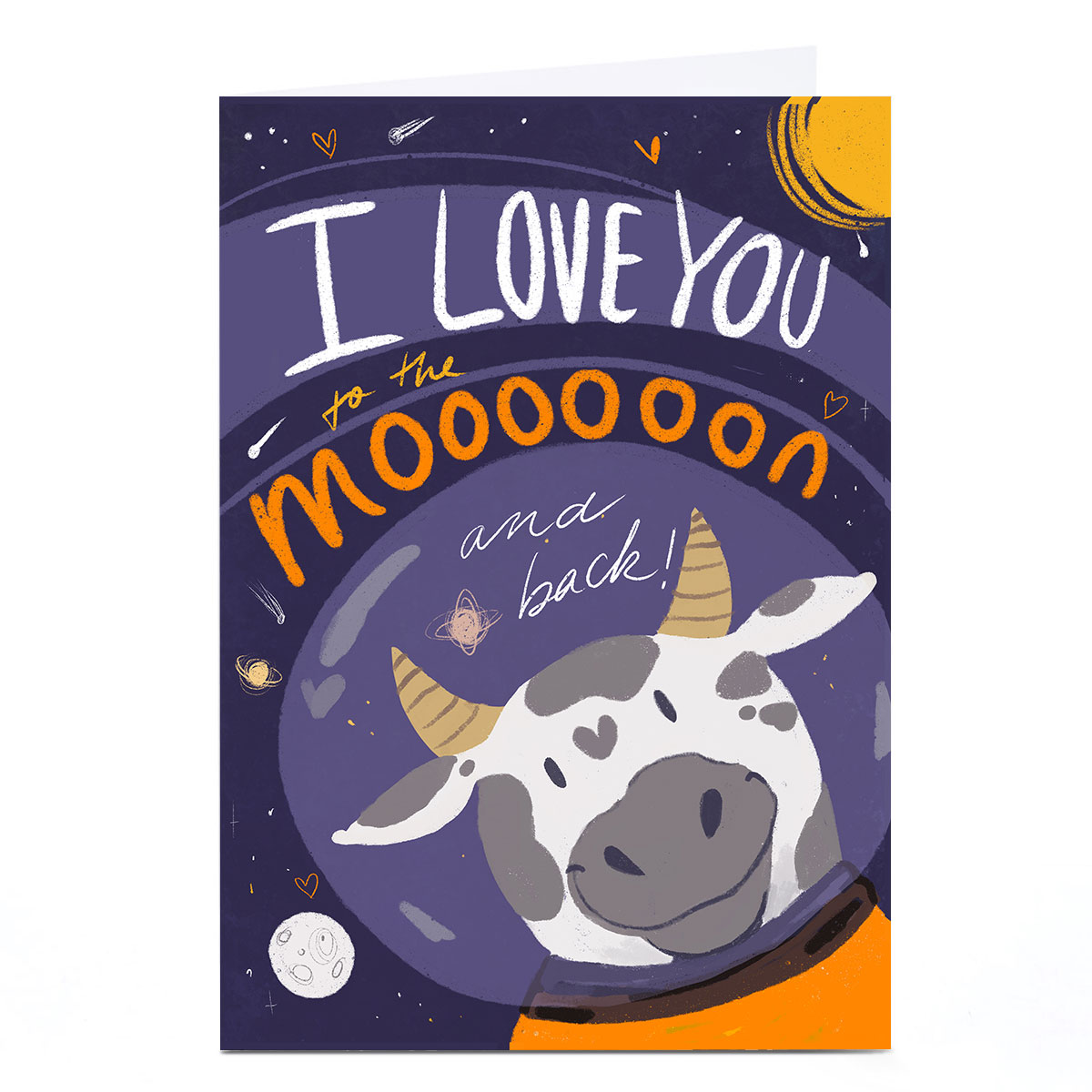 Personalised Raluca Farcas Card - Love You To The Moooooon