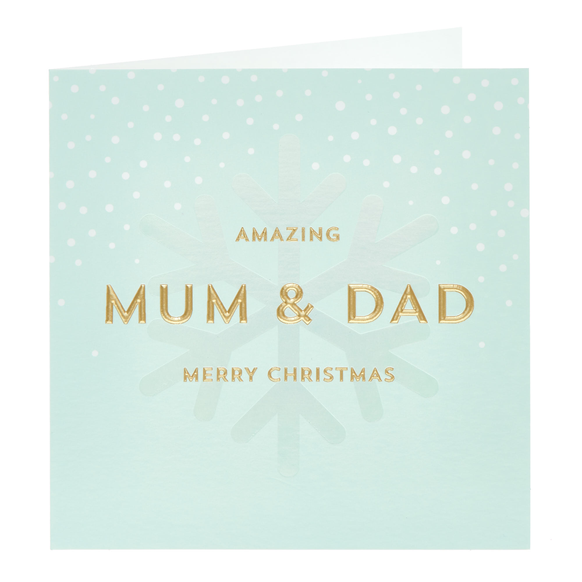 Mum & Dad Snowflake Christmas Card