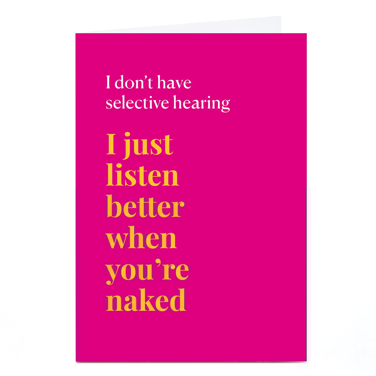 Personalised Heyy Cards Valentine's Day Card - Selective Hearing