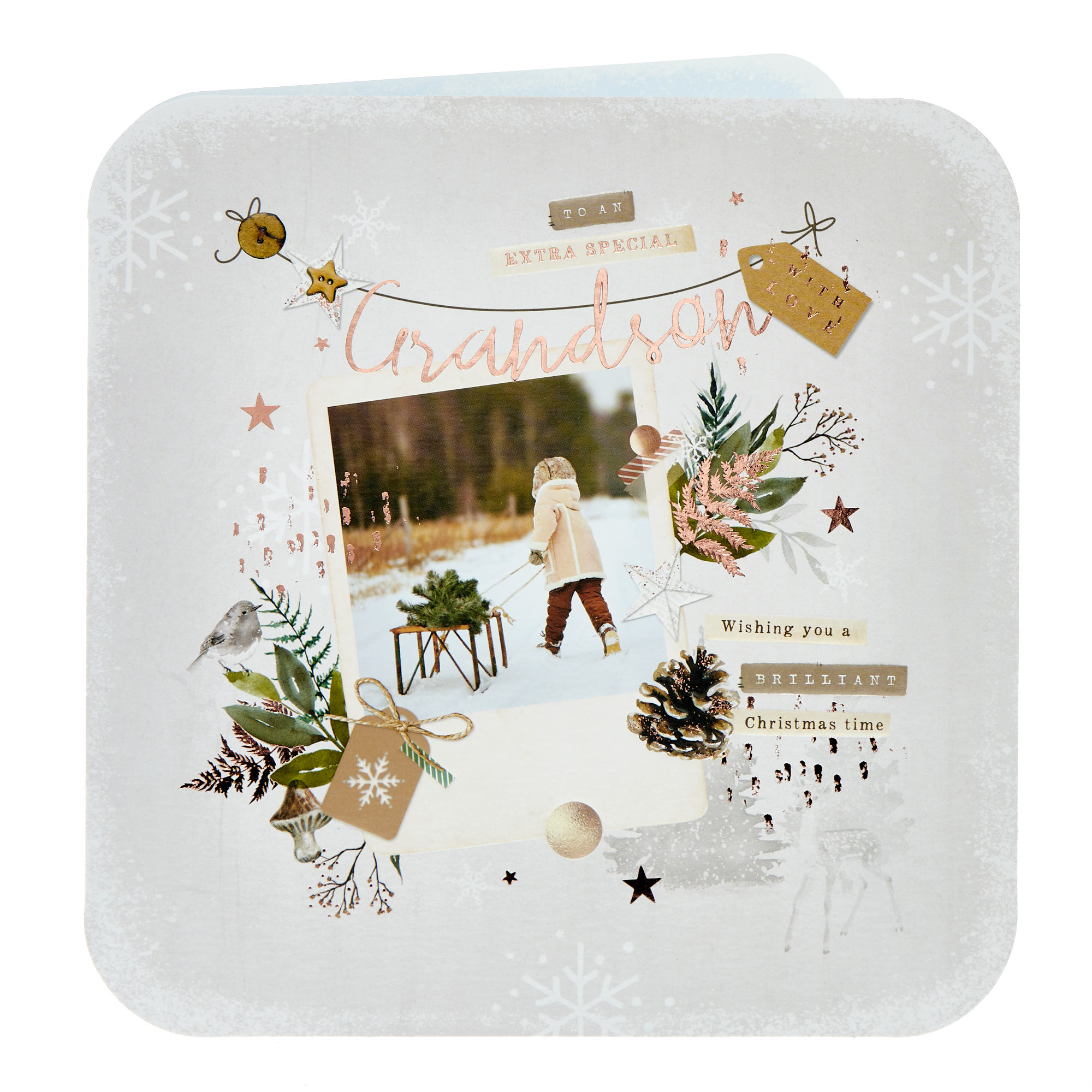 Extra Special Grandson Seasonal Images Christmas Card