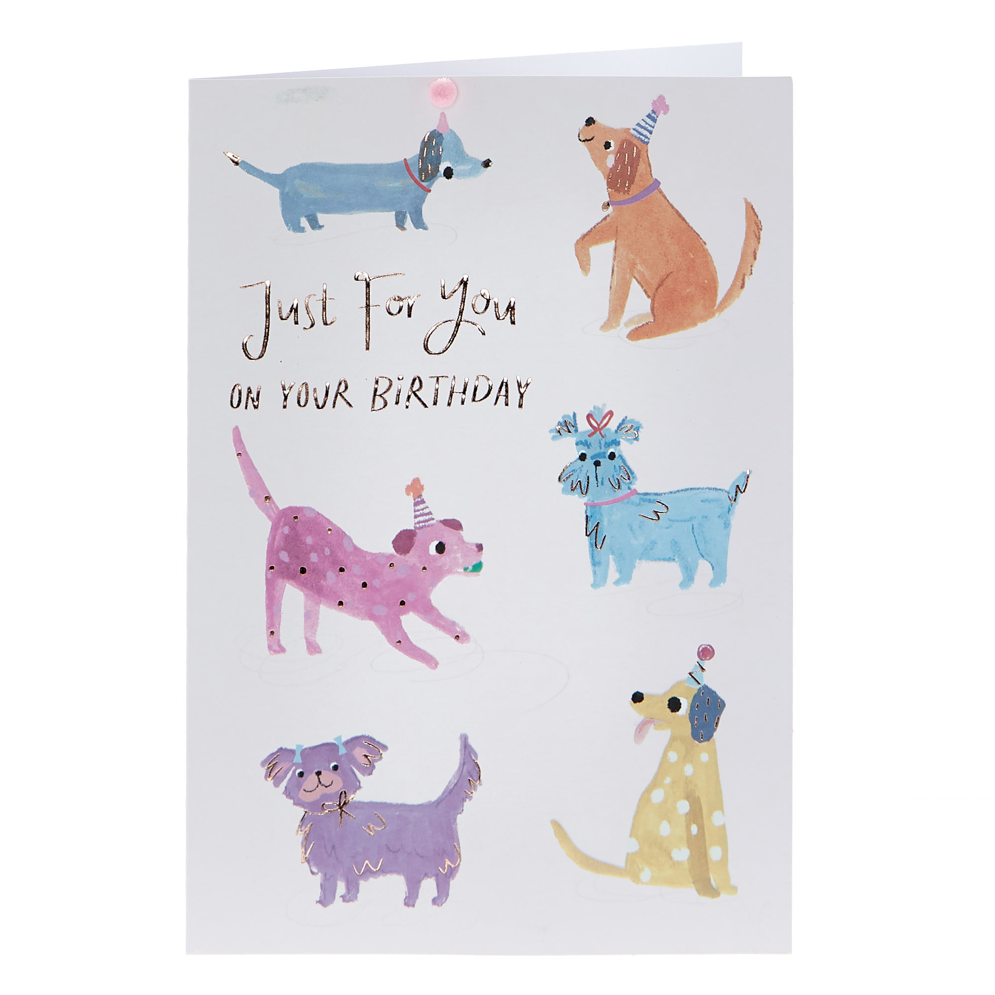 Birthday Card - Just For You, Dogs