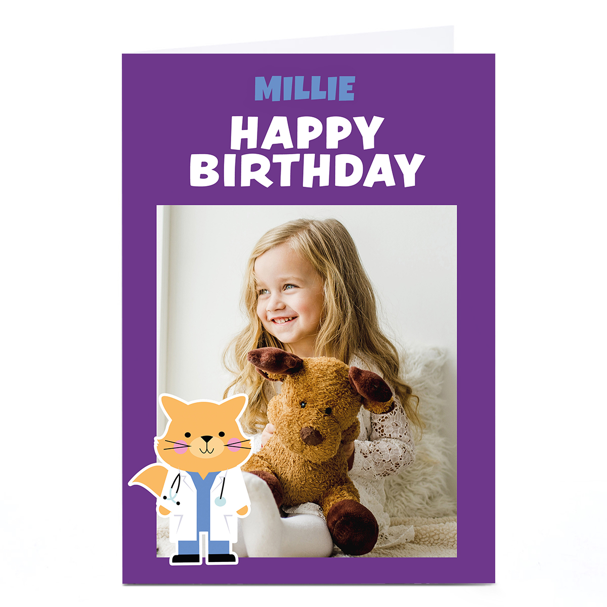 Photo City Heroes Birthday Card - Fox Doctor 