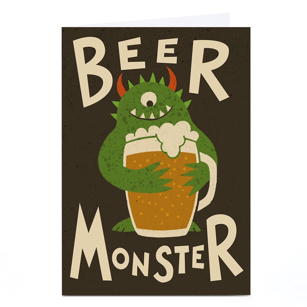 Personalised Tin Bath Card - Beer Monster