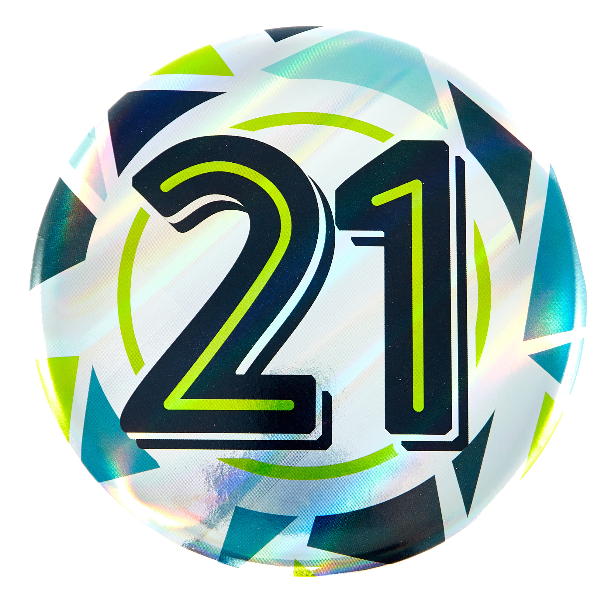 Giant 21st Birthday Badge - Blue