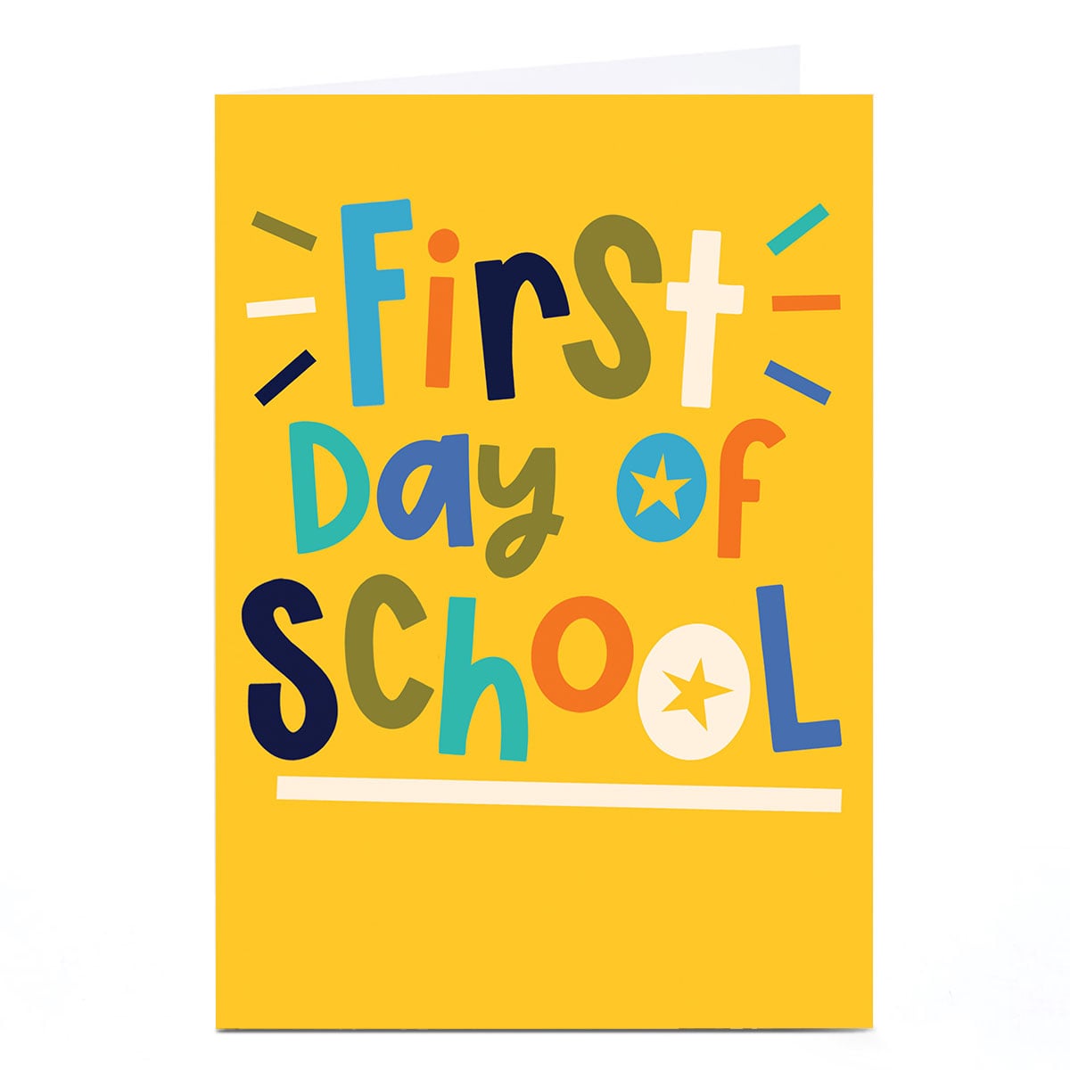 Back To School Card - First Day Of School