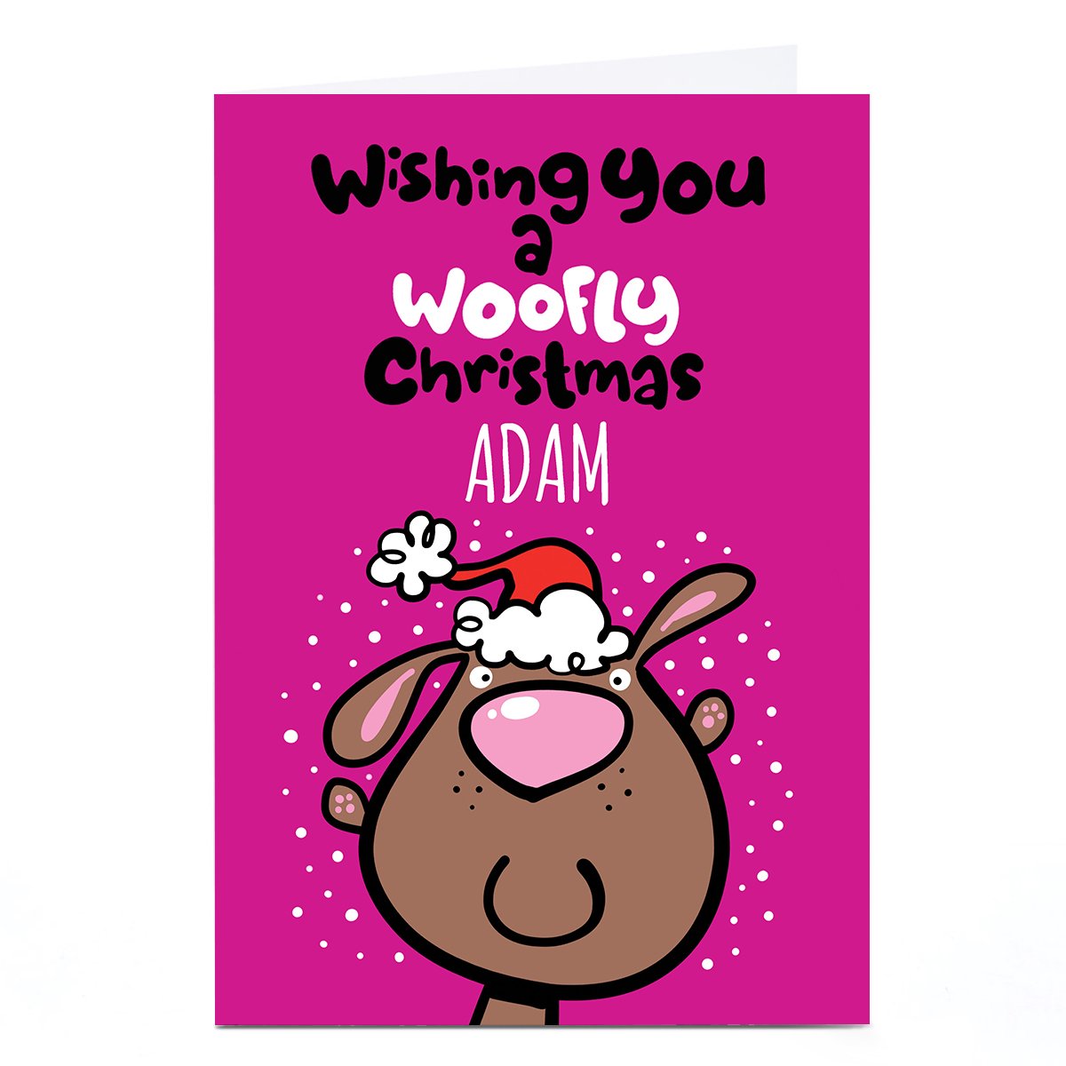 Personalised Fruitloops Christmas Card - Woofly Christmas 