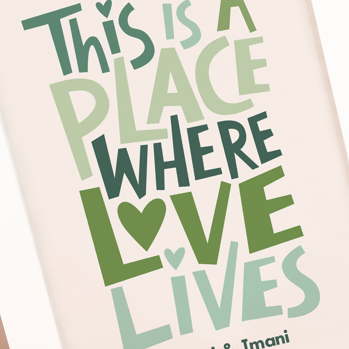 Personalised This Is A Place Where Love Lives Framed Print