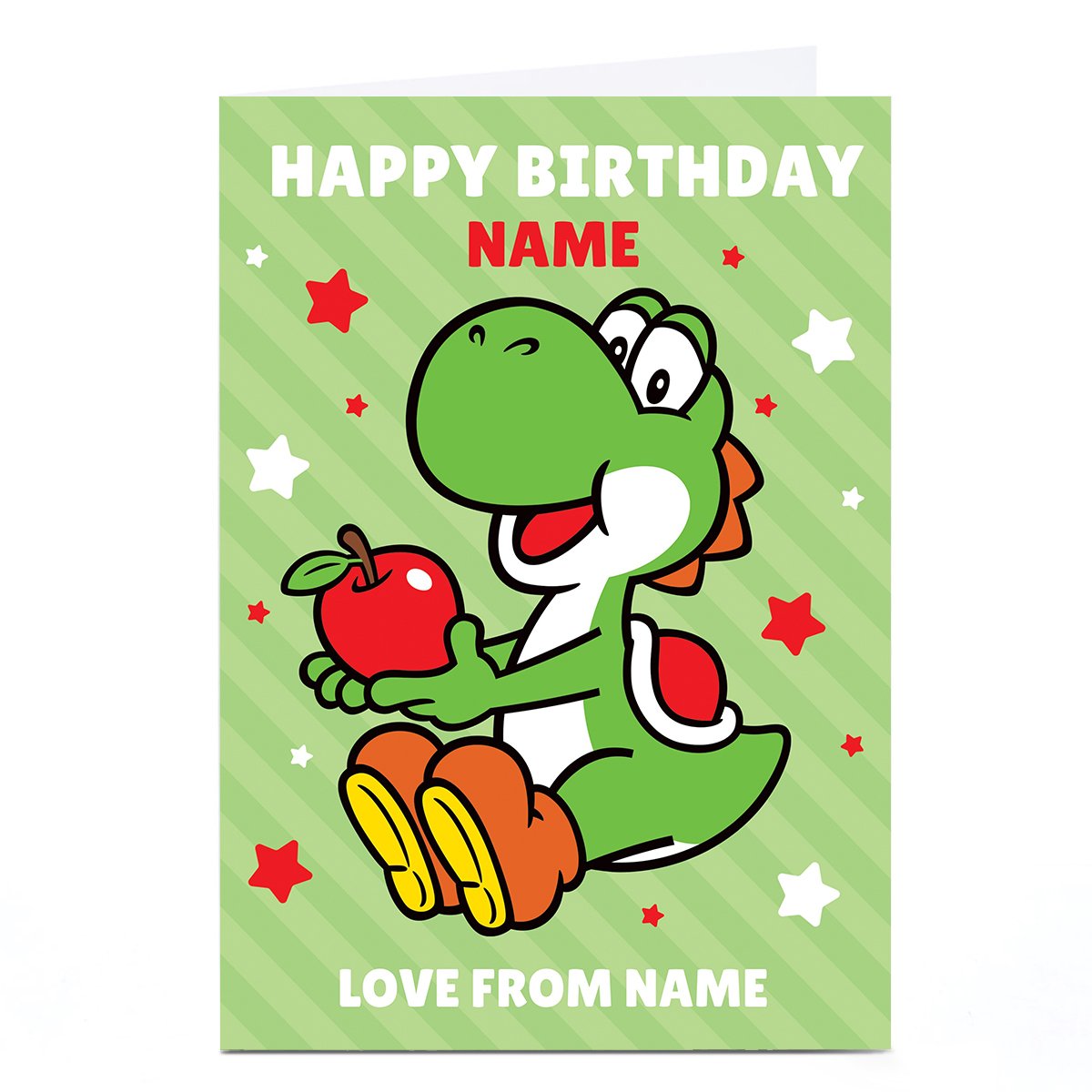 Personalised Birthday Card - Supermario, Any Name & Message