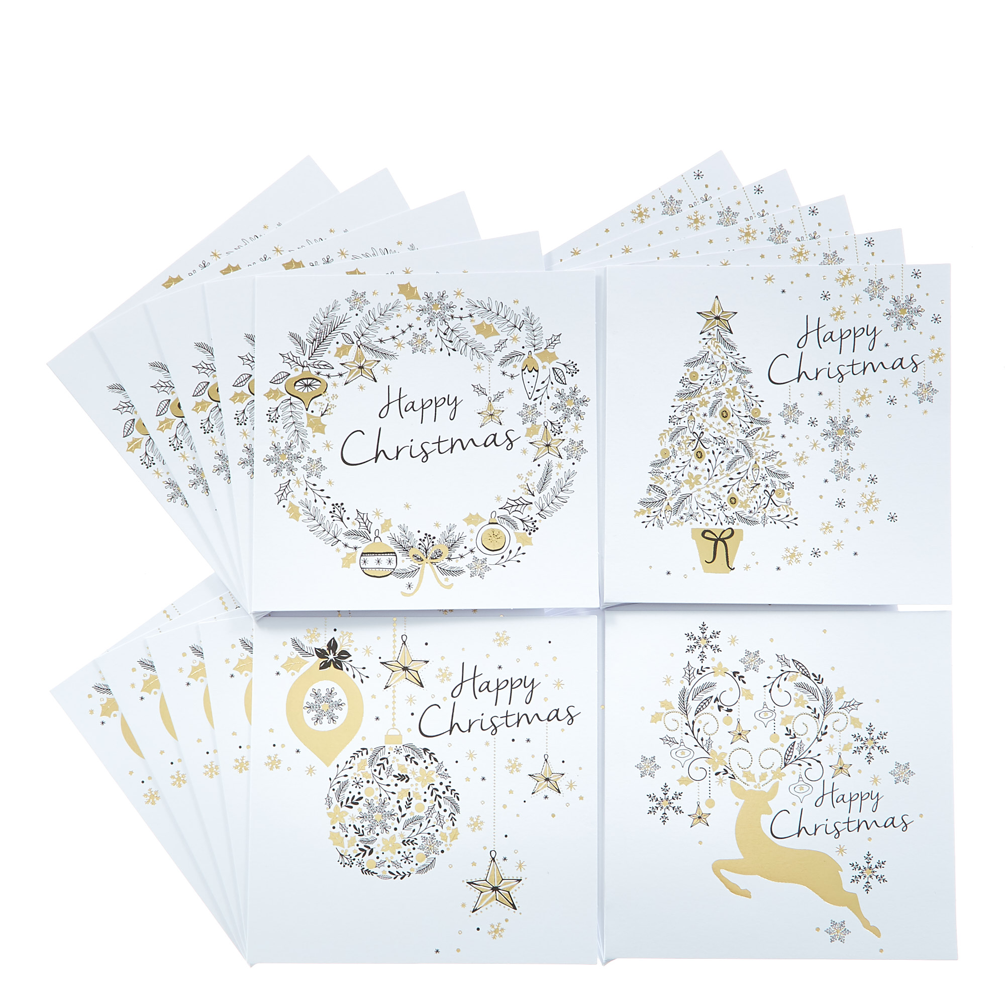 20 Classic Charity Christmas Cards - 4 Designs 