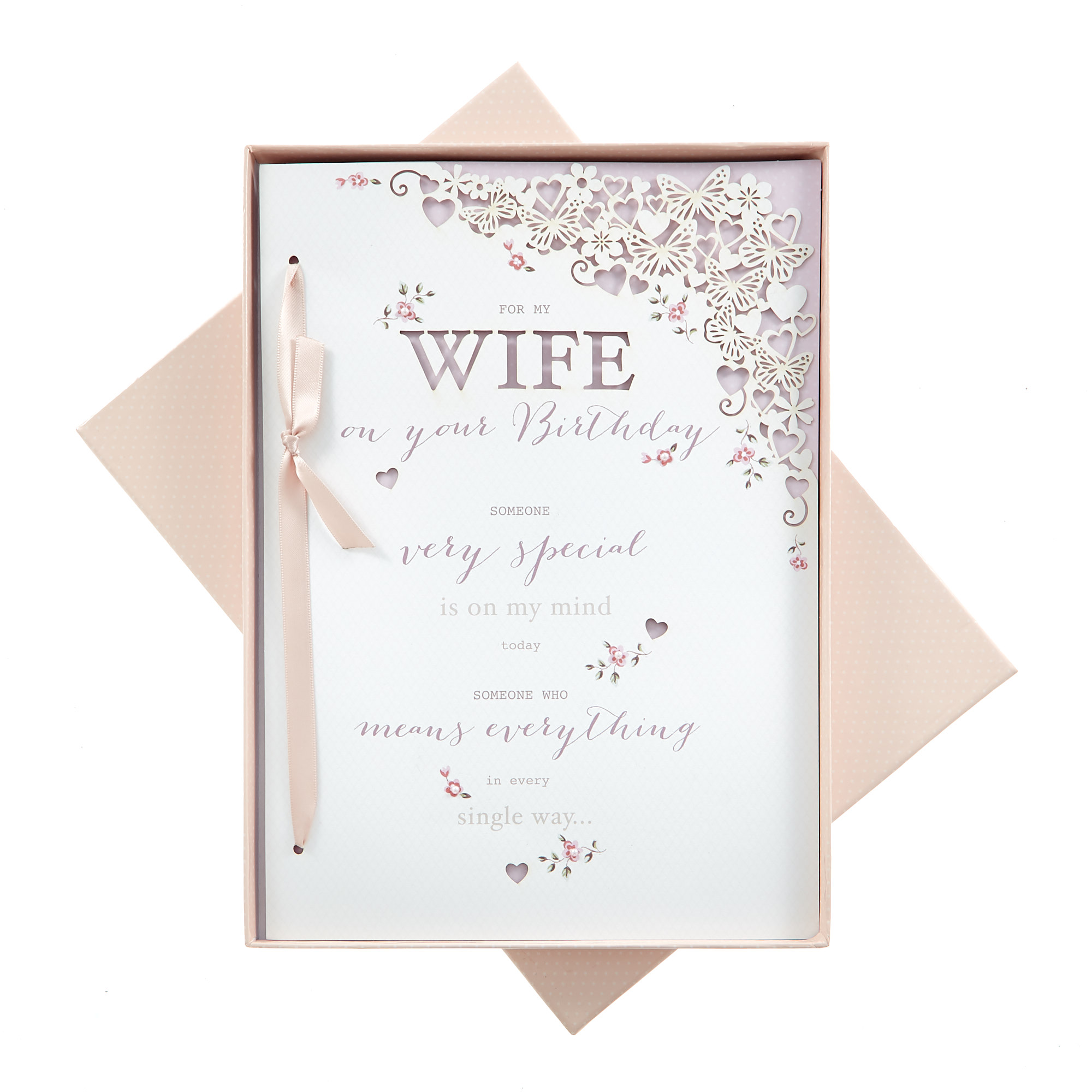 Deluxe Boxed Birthday Card - For My Wife