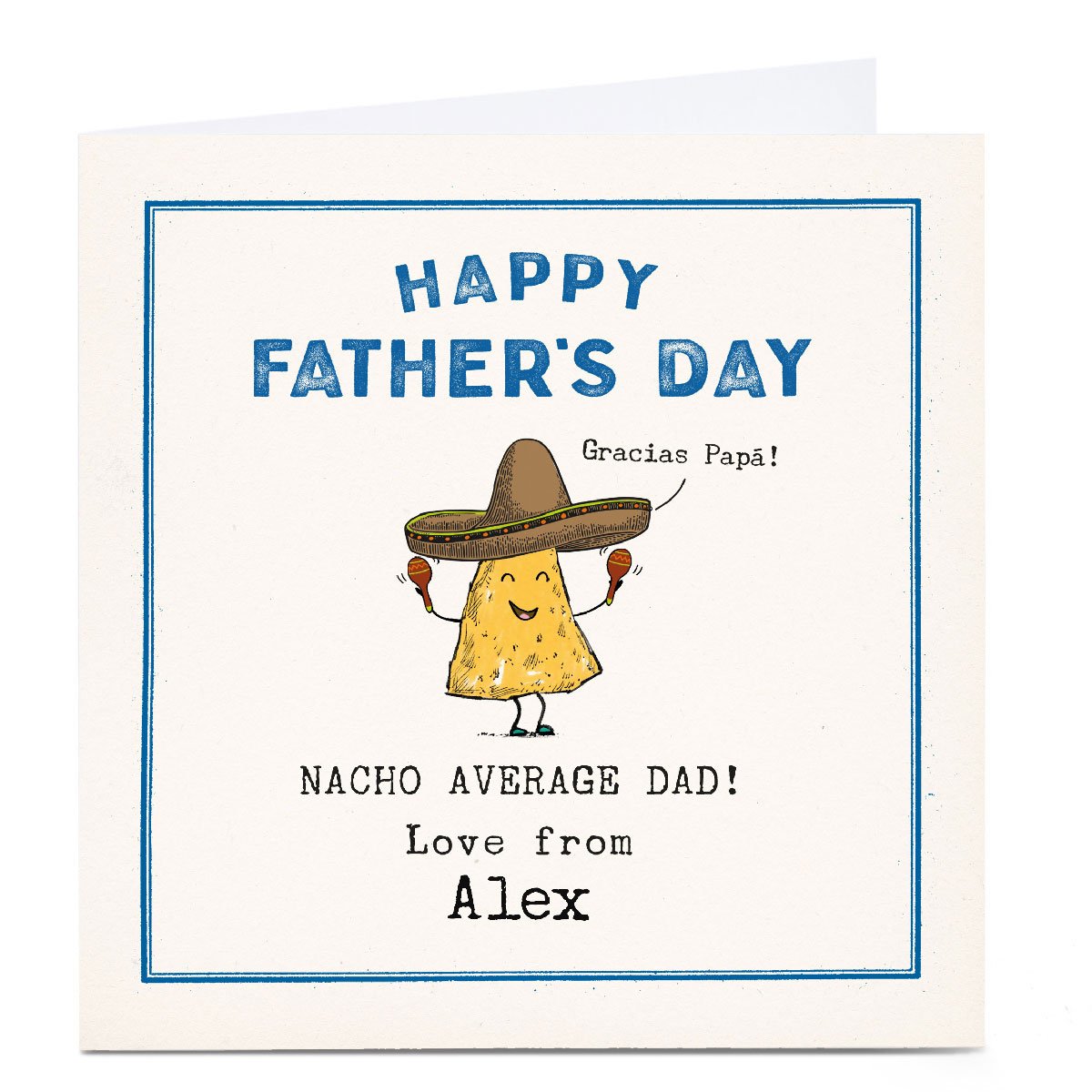 Personalised Bangheads Father's Day Card - Nacho Average Dad!