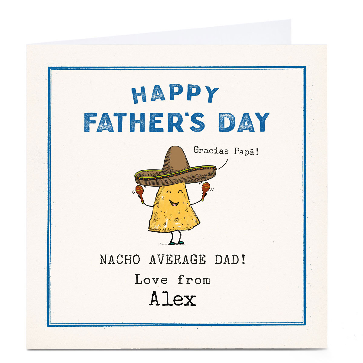 Personalised Bangheads Father's Day Card - Nacho Average Dad!